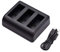 Andoer Action Camera Battery Charger 3-Slot Fast Charging with Micro USB & Type-C Input Replacement for GoPro Hero 9 10 Batteries