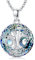 Odinstone Collier Arbre de Vie Argent 925 Pendentif Famille Bijoux Cristal Soleil Lune Cadeaux pour Femme Filles Maman Bijoux Mères