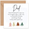 Felbridge Studio - Weihnachtskarte für Vater – Familien-Weihnachtskarten – Vater – mit Vers – von Sohn, Tochter, beide Schritte, besonders sentimentales großes luxuriöses Geschenk 2022 – 14 cm