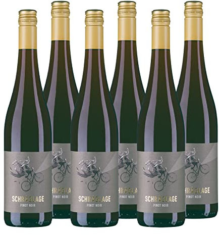 Schräglage Pinot Noir QbA trocken Rotwein Pfalz trocken (6 x 0.75l)