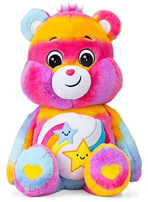 Care Bears – Basic Fun Dare to Care Bear 60 cm Jumbo Plüsch – Riesen-Kuscheltier für Kinder ab 4 Jahren – Sammelbarer Regenbogen-Teddybär – Geschenk für Jungen & Mädchen