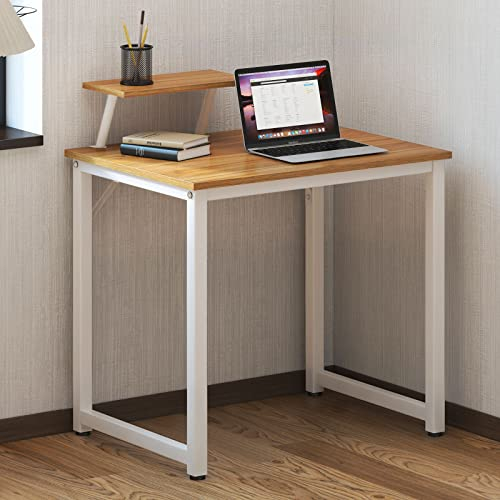 SogesHome Escritorio de Computadora Mesas para Ordenador 80 cm x 40 cm Escritorios Muebles de Oficina Mesa de Mesa de Oficina de Madera y Acero