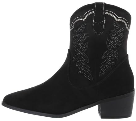 Ital Design Damen Stiefeletten mit Reißverschluss und Blockabsatz, spitze Form