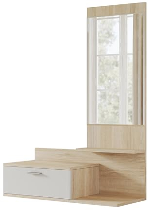 Vicco Appendiabiti da parete Ballin, Rovere, 98 x 140.5 cm con specchio