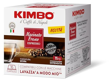 Kimbo 128 Capsule Caffè Compatibili Lavazza® A Modo Mio®, Macinato Fresco