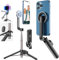 TELESIN° Support Magnétique pour Selfie avec Télécommande Bluetooth, Trépied Rétractable de 27 Pouces pour iPhone 15, 14, 13, 12 Series Pro Max, et Téléphones Android avec Fonction Magnétique