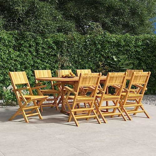DIGBYS Klappstuhl Gartenstühle 8 Stück 55x61x90cm Massivholz Teak
