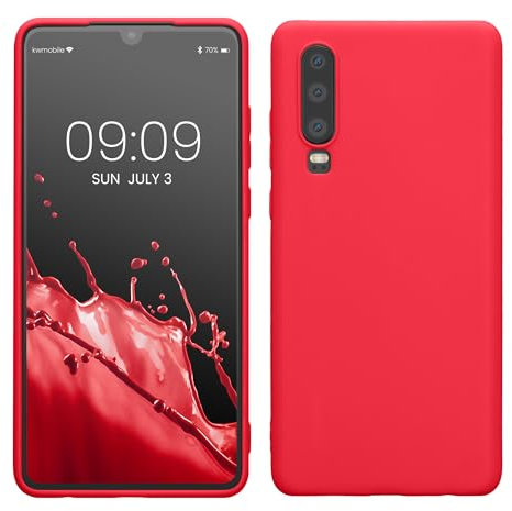 kwmobile Custodia Compatibile con Huawei P30 Cover - Back Case per Smartphone in Silicone TPU - Protezione Gommata - rosa shocking