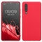 kwmobile Hülle kompatibel mit Huawei P30 Hülle - weiches TPU Silikon Case - Cover geeignet für kabelloses Laden - Neon Pink