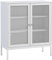 HOMCOM Aparador de Cocina de 3 Niveles Mueble Aparador con Puertas de Malla y Estante Ajustable Mueble de Cocina Moderno Bueffet para Salón Comedor 80x37x92 cm Blanco