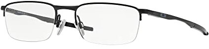 Oakley OX3174 Brillen-Set: OX 3174 317401 Mattschwarz und große schwarze Leine, Zubehör-Set, Mattes Schwarz, 53/18/139