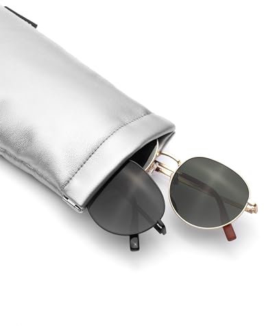HAWKERS Double Pouch-Silver Coral Custodia per Occhiali, Argento, Taglia Unica Unisex-Adulto