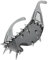 Punk Rock Big Shield Spikes Punk Rock Sonnenbrille Trend Street Shot Punk Einzigartige Punk Sonnenbrille Punk Sonnenbrille Lustige Brille für , Transparent Grau, Refer to description