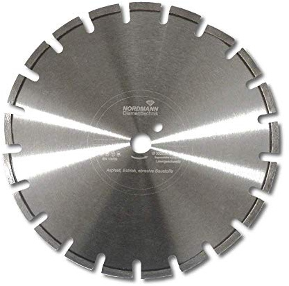 NORDMANN DIAMANTTECHNIK Asphalt Diamant Trennscheibe AS-850 350 x 20 mm, Diamantscheibe für Asphalt, Estrich und abrasive Materialien