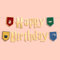 xo, Fetti Wizard Happy Birthday Banner – Goldfolie, 1,8 m | Geburtstagsgirlande, Kinderparty-Dekoration, magisches Themenschild, Fotoshooting-Hintergrund