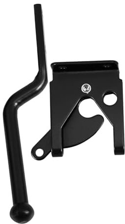 OKUMEYR Loquet De Portail Noir En Fer Robuste 116mm Loquet De Clôture Pour Portillon Jardin En Bois Serrure De Portail Extérieur Pour Clôtures De Jardin