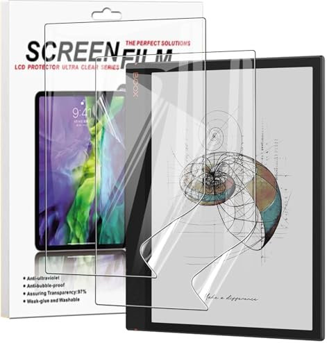 KUSINHOKA Schutzfolie für Boox Note Air4 C/Air 3C/Air 3 10.3 Zoll, 2 Stück [Anti-Kratzen] Weiche PET Anti-Fingerabdruck Folie, Anti-Bläschen HD Clear [Hohe Empfindlichkeit] Displayschutzfolie