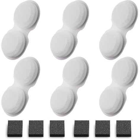 VOUAAOOD 12 Fontaine à Eau pour Chat Filtres: Fontaine a Eau Filtres Filtrer Les Impuretés - Distributeur Eau Chat Filtres Adoucissement de l'eau - 6 Filtre à Charbon + 6 Éponges - Forfait 3 Mois