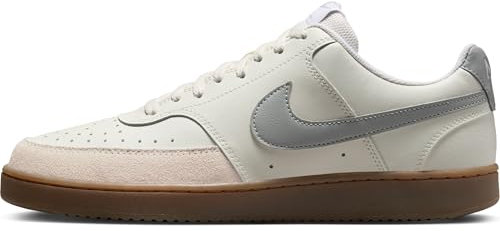 NIKE Court Vision Lo, Sneaker Uomo, Sail/Lt Smoke Grey-Lt Orewood BRN-White, 46 EU