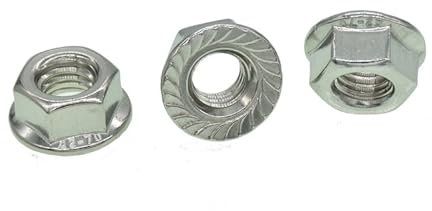 Generisch 1000/500/200/100 Teile/los M3 M4 M5 M6 M8 M10 304 Edelstahl Sechskantflanschmuttern(M4(1000PCS))