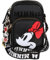 Minnie Mouse Disney Schwarzes Tasche, kleine Handtasche mit verstellbarem Riemen, Minihandtasche 18x6x12 cm