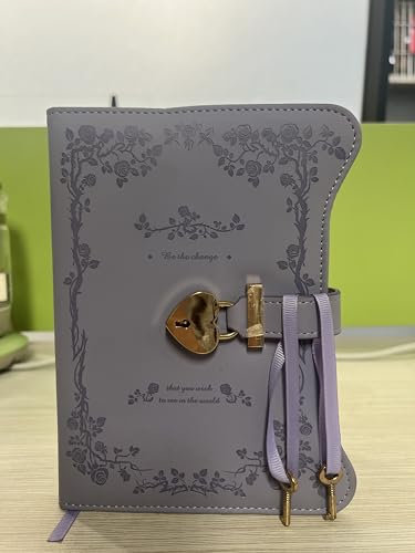 Diary with Lock for Girls & Women - 360 Pages Journal with Lock and Keys, Pen and Gift box – Gift Ideas for Birthday Christmas, Cute Journals Set for Girls Ages 8-14 (Lavender Purple)
