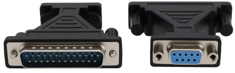 ECSiNG Adattatore seriale DB9 femmina a 9 pin a DB25 maschio a 25 pin per computer, fotocamere digitali, stampanti di codici a barre, 2 pezzi