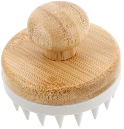 minkissy Shampoo-kamm Shampoonierbürste Kämme Masse Kamm Zur Reinigung Der Kopfhaut Shampoo Pinsel Haarshampoo-bürste Heißer Kamm Haarbürste Reiniger Shampoo-bürste Für Herren Weiß Holz