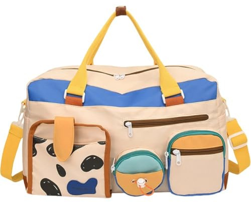Vepoty Sport-seesack Schultergurt, Wasserabweisend, Turnbeutel, Bunte Reisetasche Für Krankenhaus, Schwimmen, Urlaub Und Camping