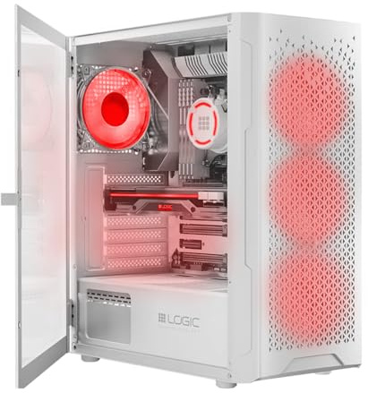 VIST White PC Gaming Ryzen 5 5500 - RAM 32Go - RTX 5060 - SSD 1To M.2 - WiFi - Windows 11 Pro
