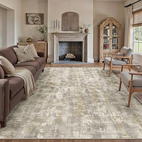 PureCozy Braun Teppich Wohnzimmer 300x400cm Waschbar Kurzflor | Waschbar Boho Teppich,Rutschfest, Weich, Kurzflorig, für Wohnzimmerteppich,Schlafzimmer,Esszimmer,Büro,Kinderzimmer