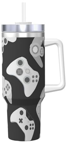 ALLiYa Game Controller 40oz Ice Bully with Handle Travel Mug Hot & Cold Drinks Coffee Daily Household Use