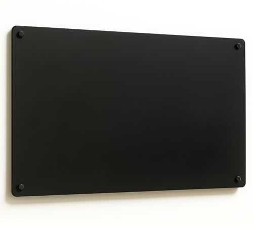 Magnetboard Schwarz 50x80 cm Magnetwand und Fotowand für Zuhause, Küche und Büro Metalloberfläche Rechteckig Wanddekoration Horizontale oder Vertikale Wandmontage Rahmenlos
