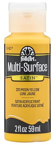 FolkArt Multi-Surface Paint in Assorted Colors (2 oz), 2911, Moon Yellow