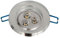 Trango 6729R-6.5W 1x Dimmbare runde Edel LUXUS Design Einbaustrahler Spiegelglas & Alu mit warm-weißen 6,5W High Power LED Einbauleuchten