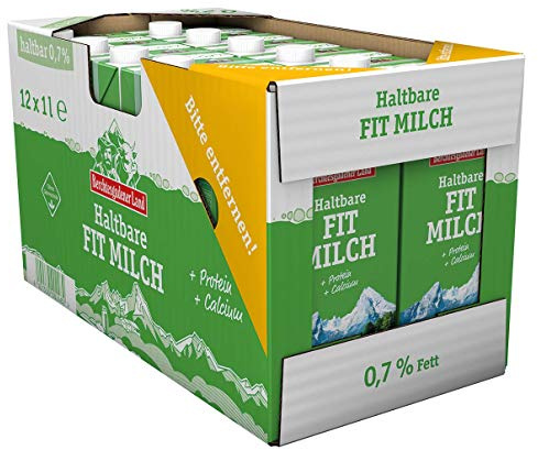 Berchtesgadener Land Haltbare Frühstücksmilch, 0.7% Fett, 12er Pack (12 x 1 l)