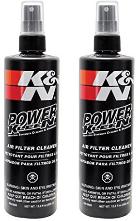 2 x K & N Power Kleen Industrial Strength Cleaner & Degreaser Air Filter Cleaner 355ml