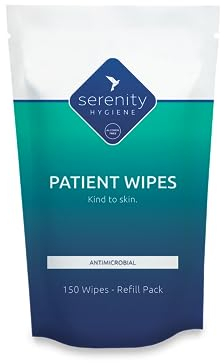 Sanitising Patient Wipes - Skin Safe Cleansing Wipes for hands, body areas, sanitising of surfaces and medical equipment - Refill Pouch