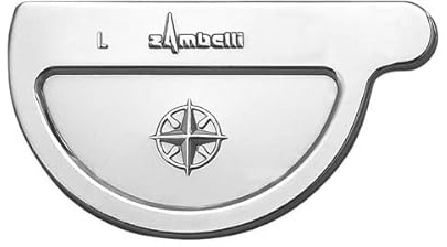 Zambelli VM Blank-Zinc® Rinnenboden halbrund links 333 mm - Formsicher & exakte Passgenauigkeit | Kompassrose
