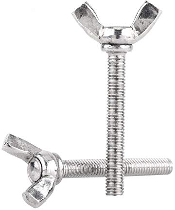 5Pz M5 DIN316 Bulloni in Acciaio a Vite a Farfalla Set di Assortimento in Acciaio Inox 304, Filettatura Completa, Finitura Semplice(M5*40mm)