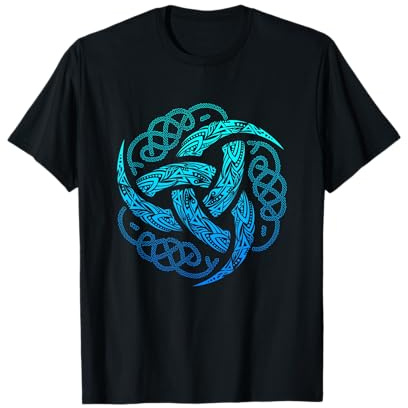 Viking Keltische Knoten Triple Horn von Odin T-Shirt T-Shirt