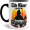 Feuerwehr-Tasse Echte Männer FFW Beruf/Helden/Lustig/Spruch/Geschenk-Idee/Innen & Henkel Schwarz
