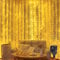 Window Curtain Lights Plug in for Room,2M x 2M 204 LED Hanging Backdrop Curtain Lights Indoor,Waterfall Wall Icicle Light,8Mode,Waterproof,Connectable for Gazebo Balcony(Warm White)