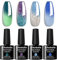 Allenbelle Colour Changing Gel Nail Polish Set Red Series Colour Changing Gel Polish Set Mood Chameleon Soak Off UV LED Thermal Temperature Art Manicure Kit