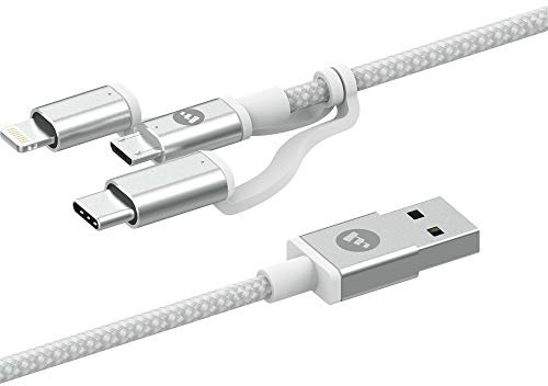 ZAGG mophie USB-A USB-C USB 3 Way Connection Cable - 1M - White