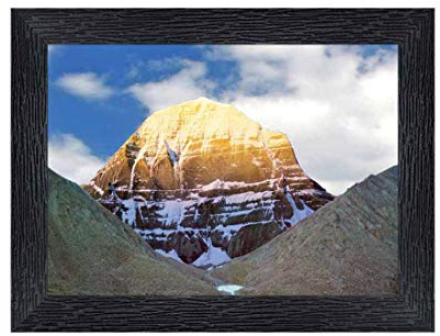 Xpression Decor 13858 Kailash Mansarovar Religiöser Holz-Bilderrahmen mit Acrylplatte (Glas) für Anbetung/Pooja (Bilderrahmen, mehrfarbig, 20,3 x 15,2 cm)