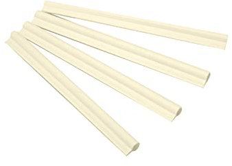 HaGa® Lot de 50 baguettes de finition pour bandes brise-vue en polyéthylène beige - Clips de fixation