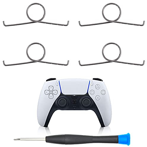 MMOBIEL 4 Piezas L2 R2 muelles de botón de Disparo para Mando Playstation 5 PS5 DualSense CFI-ZCT1W Destornillador (+) Incl.