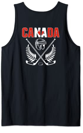 Canada Ice Hockey Fans Jersey Kanadische Flagge Hockeyschläger Tank Top