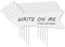 Lot de 5 panneaux vierges en plastique blanc avec piquets, 43,2 x 15,2 cm, pour mariage, fête d'anniversaire, décoration de poteau